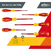 Wiha Schraubendreher Set Soft Finish electric slimFix Schlitz/Pozidrive 6tlg