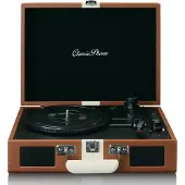 Lenco TT-120 Koffer Turntable mit BT und Einbaulautsprechern braun