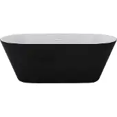 Jet-Line Badewanne Design LAUSANNE II schwarz Freistehend 170 x 80 cm