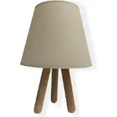 Opviq , 203- 203FLH, Beige, Schreibtischlampen, Holzfuß