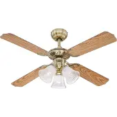 WESTINGHOUSE Ventilator mit Licht Princess Trio, Holz, leise PRINCESS, Holz dunkel, für Wohn- / Esszimmer, Kunststoff, Modern