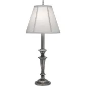 Elstead Lighting Elstead Lexington Tischleuchte E27 Antikes Nickel Grauweiß