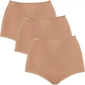 Sloggi Maxislip "24/7 Cotton" 3er Pack, höher geschnittene Passform, elastisch, Spitze, blickdicht, weich