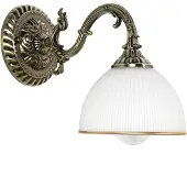Licht-Erlebnisse Wandleuchte in Messing E27 Metall Glas Jugendstil Lampe Wohnzimmer Schlafzimmer