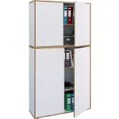 VCM Aktenschrank "Büroschrank Aktenschrank Sideboard Salia 5fach", weiß, B:100cm T:33cm, Obermaterial: 100% Holz Wood., Schränke, Aktenschrank
