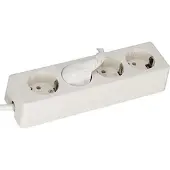 EGB 4-fach Steckdosenleiste 1reihig 3x1,5 weiss 1,5m