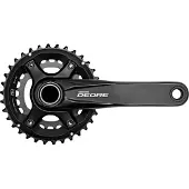 Shimano Deore MTB FC-M6000 Kurbelgarnitur 2x10-fach 34-24 Zähne schwarz 175mm 2022 Kurbelgarnituren