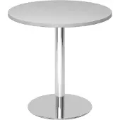 Hjh OFFICE PRO BISTRO F80R C - System Konferenztisch Grau Chrom Ø 80