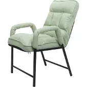 MCW Esszimmerstuhl MCW-K40, Stuhl Polsterstuhl, 160kg belastbar Rückenlehne verstellbar Metall Stoff/Textil mint-grün