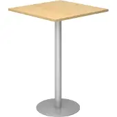 Hjh OFFICE PRO BISTRO H88Q S - System Konferenztisch Ahorn 80 x 80 Silber