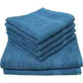 Dyckhoff Handtuch Set "Planet", blau (petrol), 6 Stk., Frottier, Frottier, Obermaterial: 100% Baumwolle, Handtuch-Sets, Handtuch Set, 4 Handtücher (50x100cm), 2 Duschtücher (70x140cm)