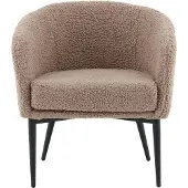 Ebuy24 Akzentstuhl Fluffy Braun