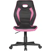 FineBuy Kinderschreibtischstuhl Pink für Kinder ab 6 mit Lehne Kinderdrehstuhl ergonomisch Kinderbürostuhl Jugendstuhl höhenverstellbar