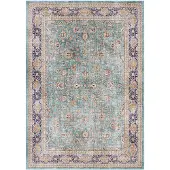 Home Collection Teppich DECORATION "Keshan Maschad" Gr. 32, grün (jade), B:120cm H:5mm L:160cm, Polyester, Teppiche, Teppich, Orientalisch, Läufer, Kurzflor, Vintage, Wohnzimmer, Schlafzimmer
