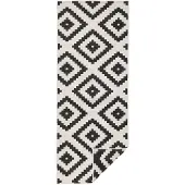NORTHRUGS Teppich "Malta Wendeteppich", rechteckig, 5 mm Höhe, In-& Outdoor, Wetterfest, Balkon, Terrasse, Raute, Läufer, Wohnzimmer