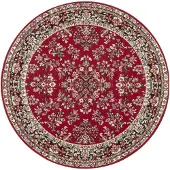 Home Collection Teppich "Halton", rund, 8 mm Höhe, Kurzflor, Orient Optik, mit Bordüre, robust, pflegeleicht, gekettelt