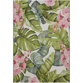 Home Collection Outdoorteppich "Tropical", rechteckig, 3 mm Höhe, In-& Outdoor, Teppich, Wetterfest, Balkon, Garten, Wohnzimmer, Floral