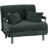 Mendler Schlafsessel MCW-K29, Klappsessel Schlafsofa Gästebett, Liegefläche 190x100cm, Stoff Cord (330g/m²) grün