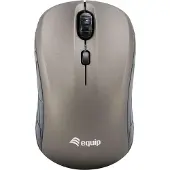 Equip Optische Mini Maus kabellos, Beidhändig, Optisch, RF Wireless, 1600 DPI, Grau