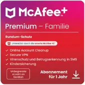 McAfee + Premium Family 1 Jahr Unbegrenzte Geräte