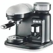Ariete Moderna 1318 W Siebträger-Espressomaschine mit Kaffeemühle und Milchaufschäumdüse, Weiß