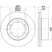Hella Bremsscheibe PRO High Carbon 8DD 355 129-411