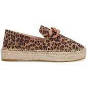 Manfield Veloursleder-Espadrilles mit Leoprint | Größe 36