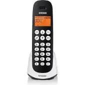 Brondi Adara, DECT-Telefon, Kabelloses Mobilteil, Freisprecheinrichtung, 20 Eintragungen, Anrufer-Identifikation, Schwarz, Weiß