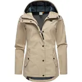 Ragwear Softshelljacke "Margge Shell" mit Kapuze wasserdichte Damen Übergangsjacke mit großer Kapuze