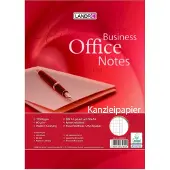 Herlitz Kanzleipapier Office, 250 Doppelbögen, DIN A3/A4 gefalzt, 80 g/m², kariert, mit Rand, rot