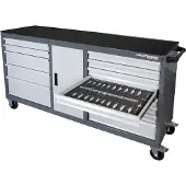 KRAFTWERK Werkzeugwagen mit 13 Schubladen, 180 cm, 377 Teile