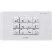 Aten 12-Tasten Netzwerk Remote Pad (EU, 2 Gang), Fernbedienung, Weiß, 10,100 Mbit/s, VP2730, Kunststoff, Kabelgebunden
