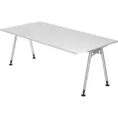 Hjh OFFICE PRO ATOS 2E S - Weiß 200 x 100 höhenverstellbar