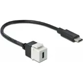 DeLOCK 86399, Flach, Schwarz, Weiß, USB C, USB C, Weiblich, Männlich