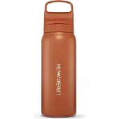 LifeStraw Go 2.0 Edelstahl-Wasserfilterflasche, Kyoto Orange, 700 ML, orange