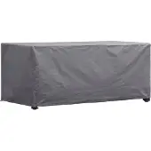 Perel Outdoor-Abdeckung für Tische bis 160 cm, grau, rechteckig, 165 cm x 105 cm x 75 cm
