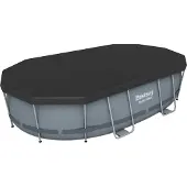 Bestway PVC-Abdeckplane 418 x 230 cm, schwarz, oval