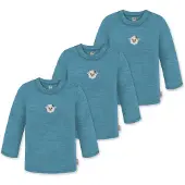 Normani 3er Pack Baby Merino Longsleeve „Taupo" - 9467
