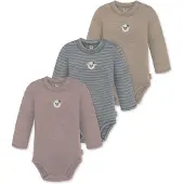 Normani 3er Pack Baby Merino Langarmbody „Tuai" - 9403