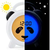 Alecto BC100PANDA Schlaftrainer Panda Nachtlicht und Wecker 7 Helligkeitsstufen