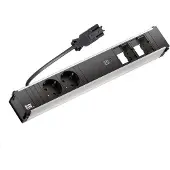 Bachmann CONI 2xCEE7/3 1xUSB C 60W, Schutzkontakt GST18 Stecker