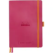 Rhodia Rhodiarama Goalbook A5 mit flexiblem Einband, 120 Blatt elfenbein 90g, kariert - Himbeer 117772C