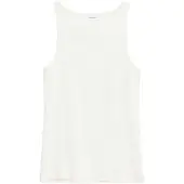 KnowledgeCotton Apparel Tanktop Damen Rib Racer Star White-M
