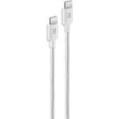 Cellularline 150 cm Geflochtenes Kabel - USB-C zu USB-C, 1,5 m, USB C, USB C, USB 2.0, Weiß