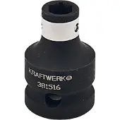 KRAFTWERK 381516, Steckschlüsselbuchse, Schwarz, 1 Kopf/Köpfe, 1/2", Imperial, 5/16"