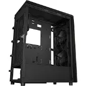Asus ProArt PA401 Wood TG PWM (Black), Tower, PC, Schwarz, ATX, Gehärtetes Glas, Holz, Gaming