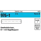 Industrial Quality Supplies Gewindebolzen DIN 976 Kegelkuppen BM 16x 500 A 4 5 Stück