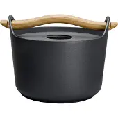 Iittala Sarpaneva Gusseisentopf - Emailliert mit Holzgriff - 3 l