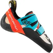 La Sportiva - Kletterschuhe - Otaki Blue/Flame aus Leder - Größe 39 - Weiß
