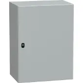 Schneider NSYS3D8640P, Wandmontiertes Regal, Grau